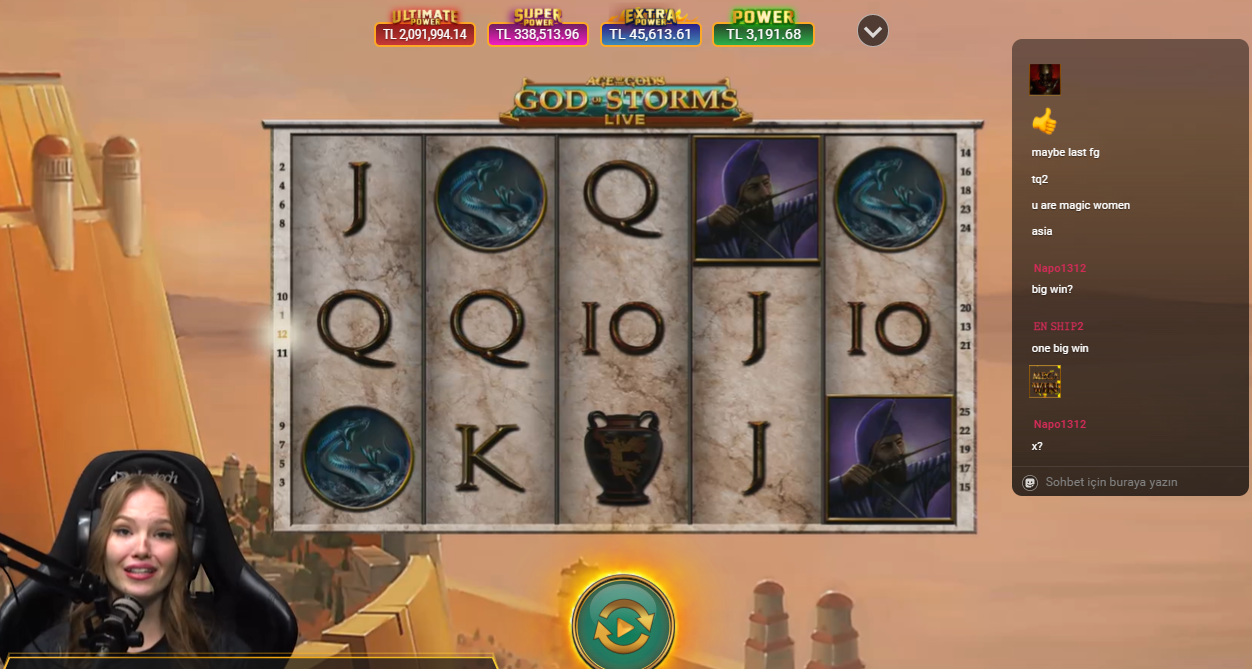 Playtech God Of Storms Canlı Casino Oyunu